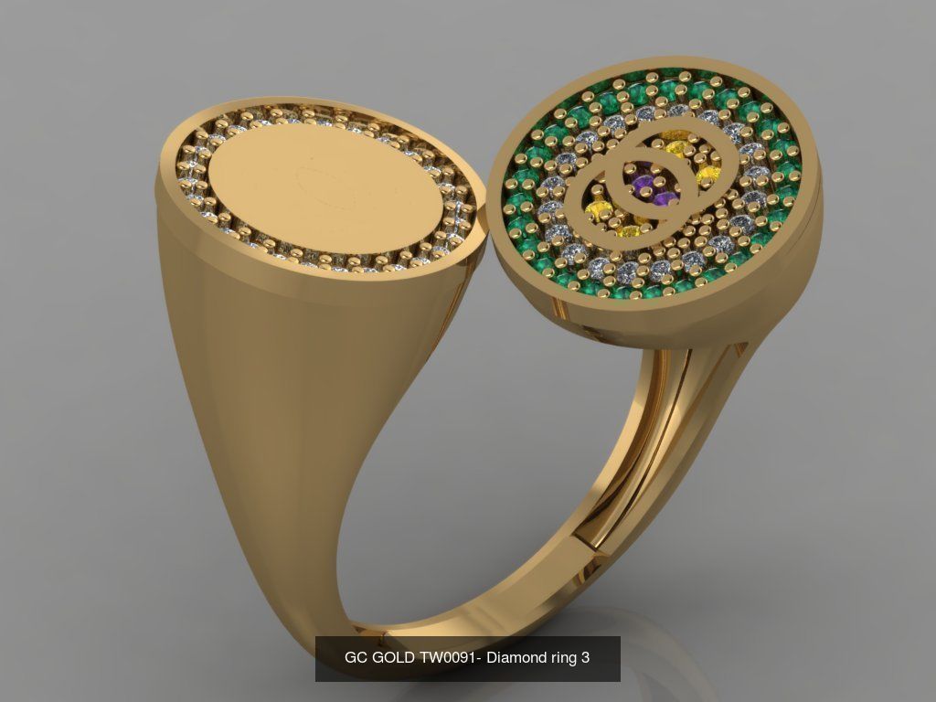 GC GOLD - Diamond gold  3D Model Collection_7