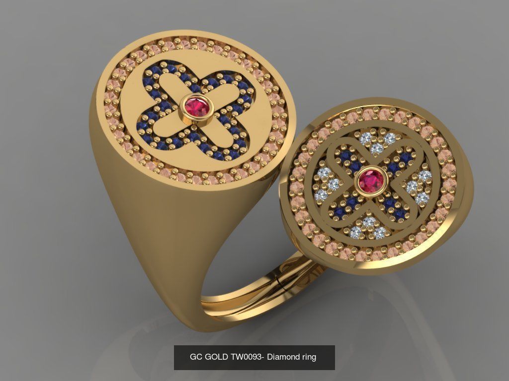 GC GOLD - Diamond gold  3D Model Collection_9