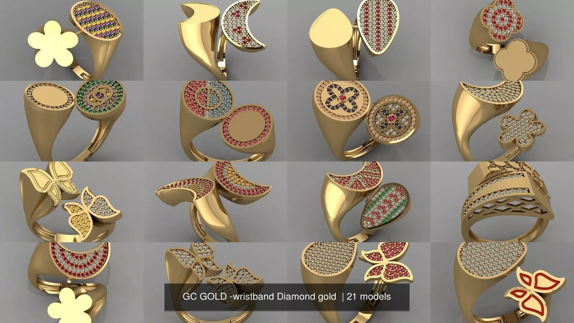 GC GOLD - Diamond gold  3D Model Collection_0