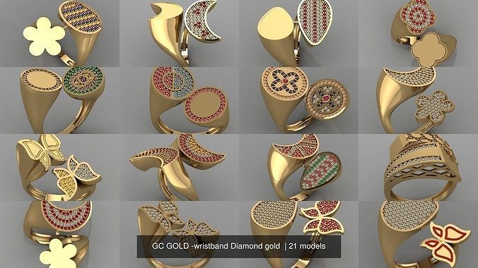 GC GOLD - Diamond gold  3D Model Collection