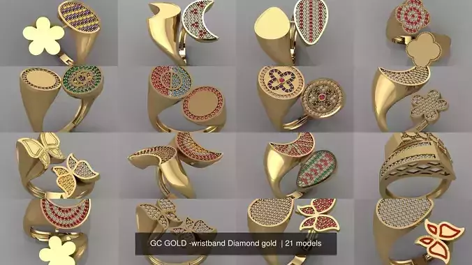 GC GOLD - Diamond gold  3D Model Collection