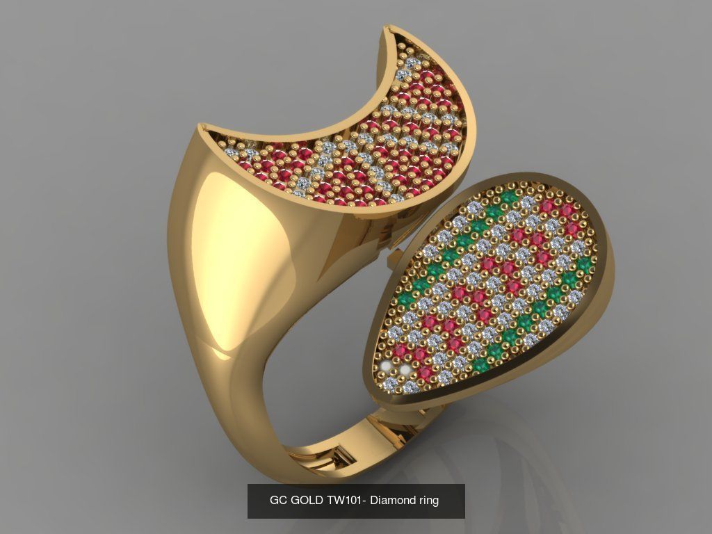 GC GOLD - Diamond gold  3D Model Collection_13