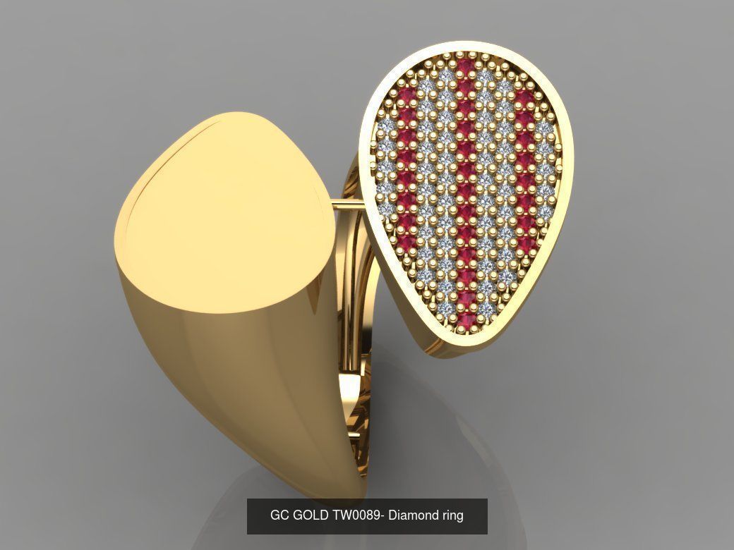 GC GOLD - Diamond gold  3D Model Collection_5