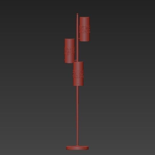 Delfino Floor Torchiere Arteriors 3D model_4