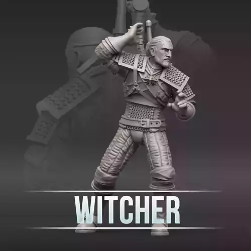 The Witcher figure of 3D print model