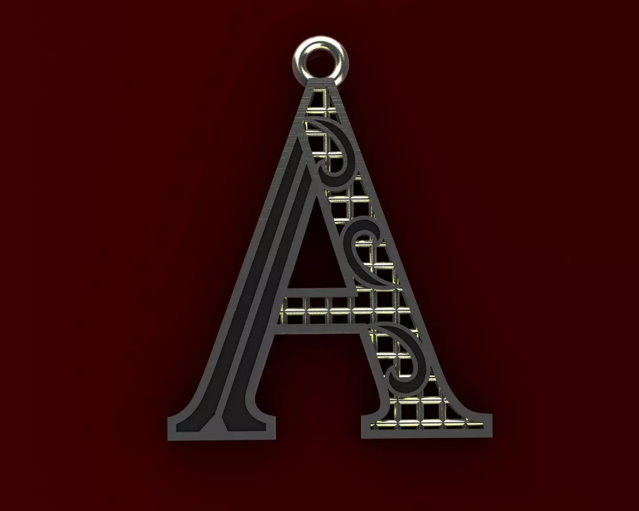Alphabet Pendant 3D print model