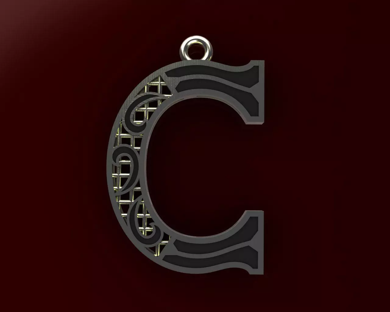 Alphabet Pendant 3D print model