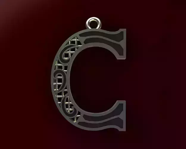  Alphabet Pendant 3D print model