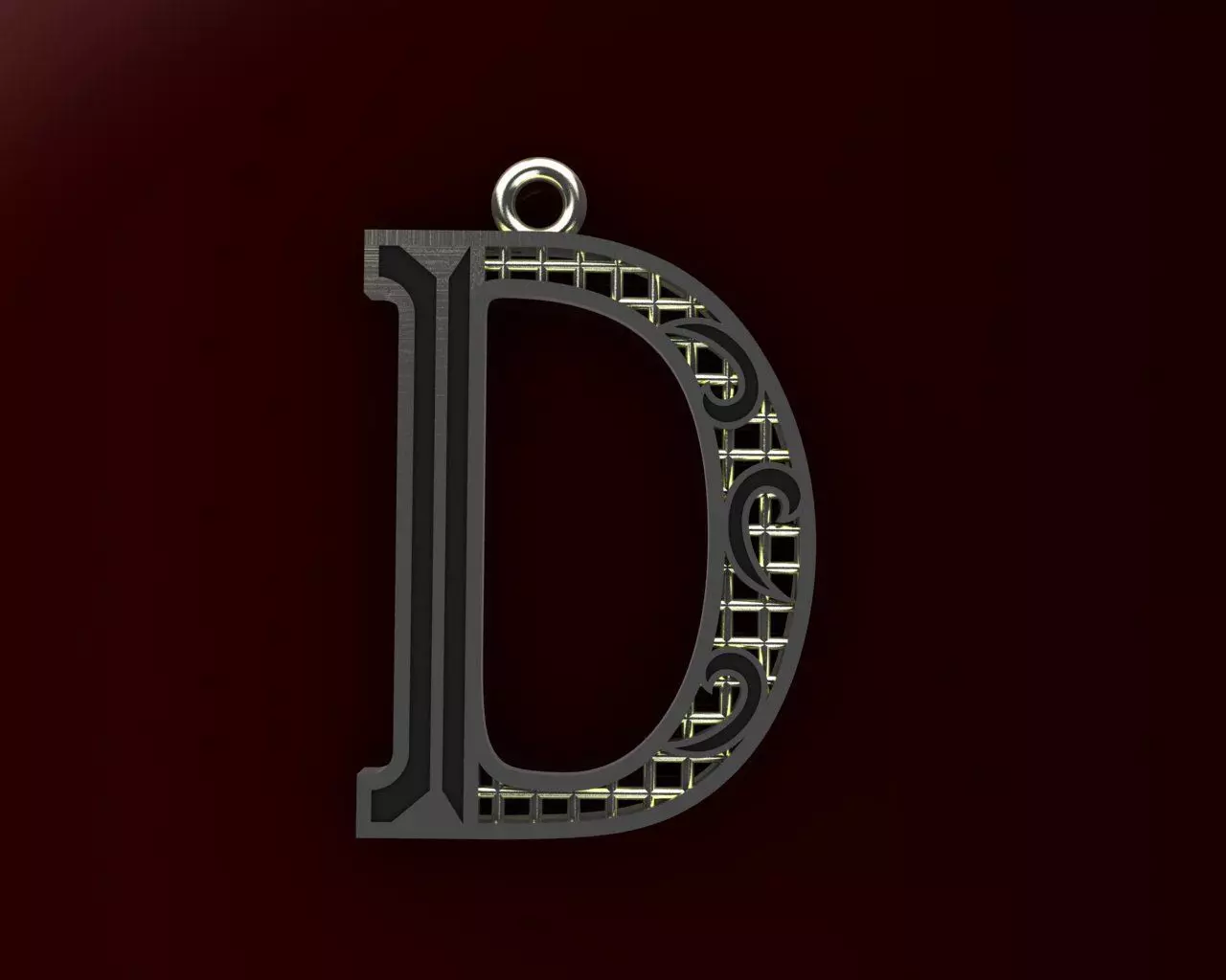 Alphabet Pendant 3D print model