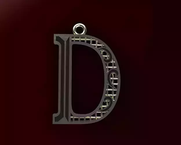  Alphabet Pendant 3D print model