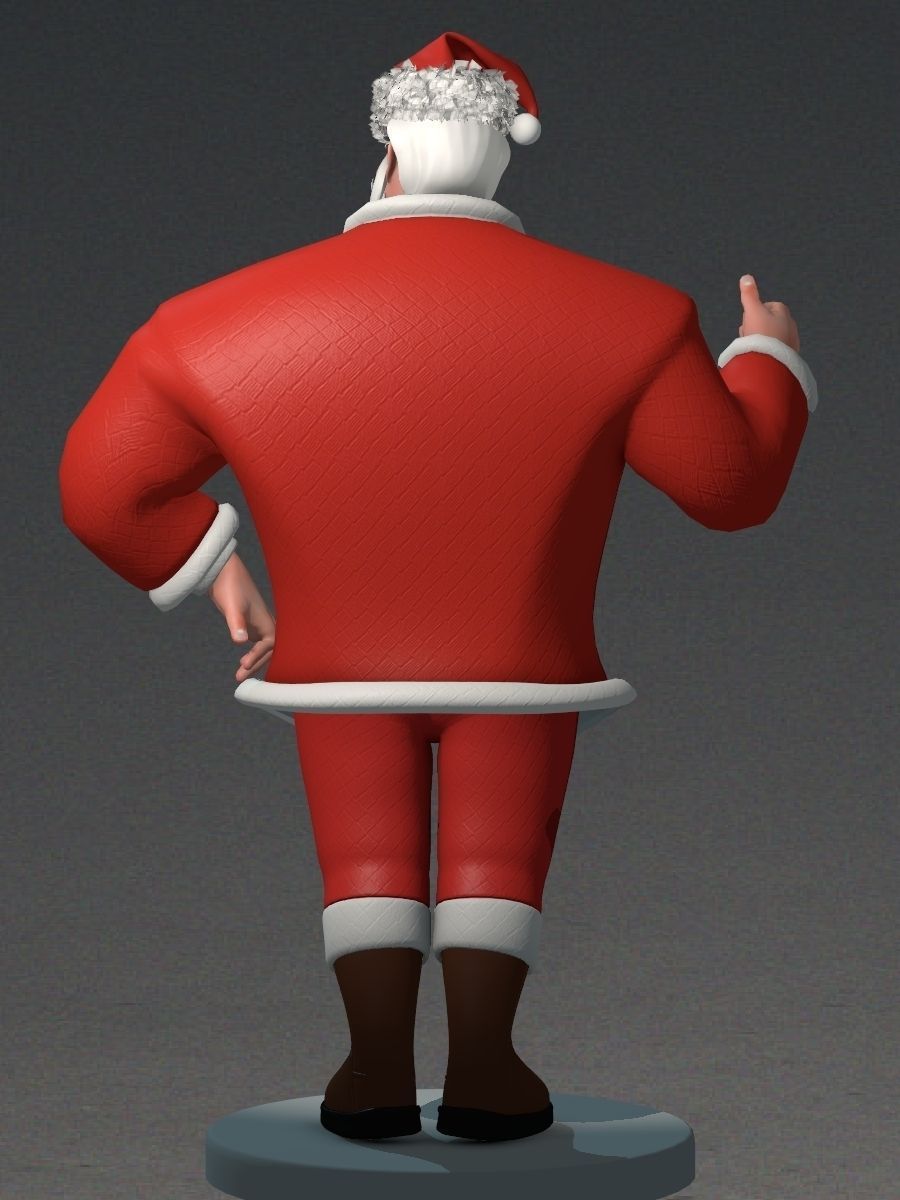 Santa Claus Big Hero with blendshapes 3D model_5