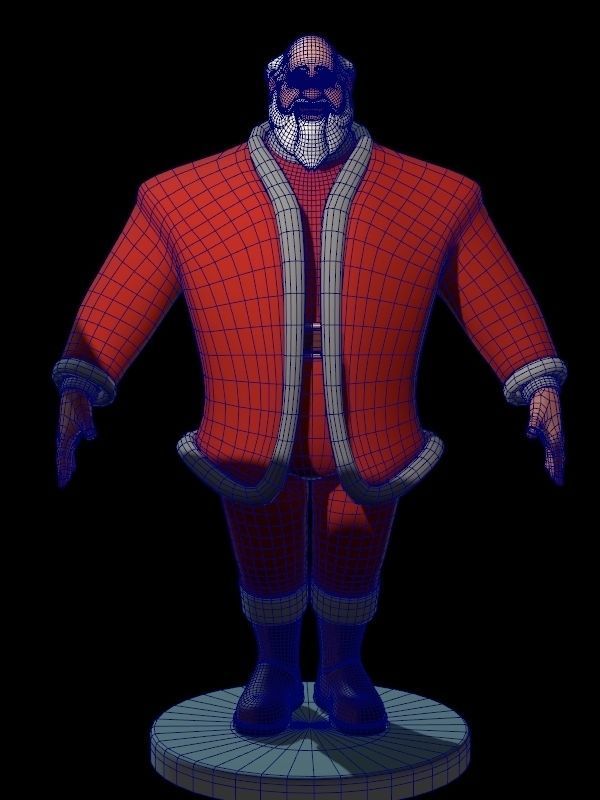 Santa Claus Big Hero with blendshapes 3D model_17