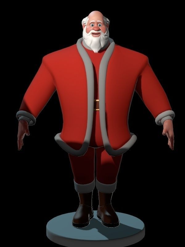 Santa Claus Big Hero with blendshapes 3D model_14