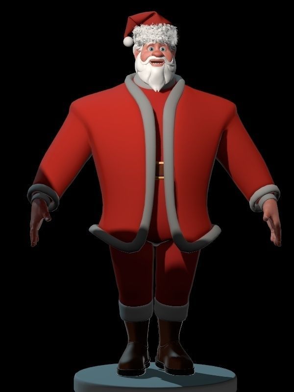 Santa Claus Big Hero with blendshapes 3D model_21