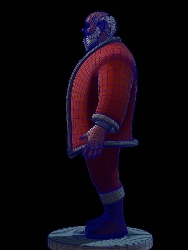 Santa Claus Big Hero with blendshapes 3D model_22