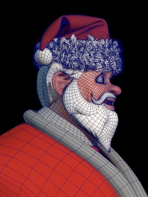 Santa Claus Big Hero with blendshapes 3D model_23