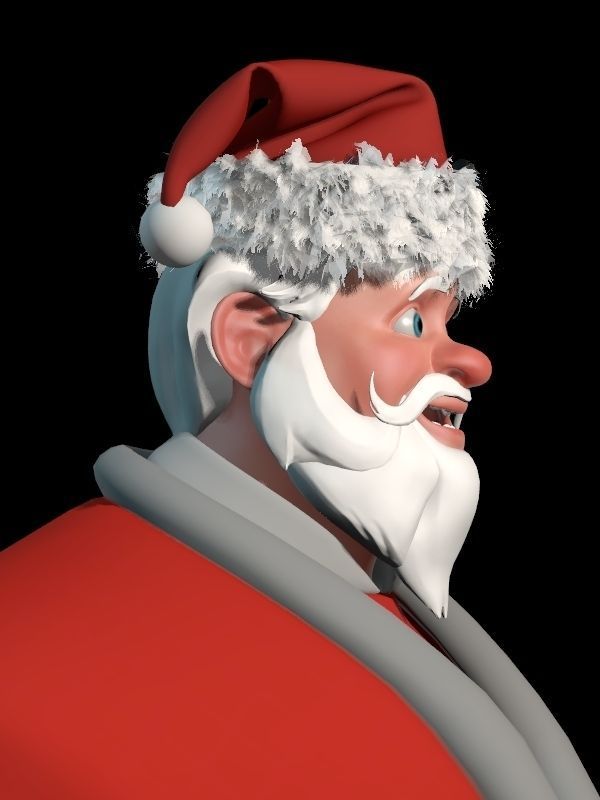 Santa Claus Big Hero with blendshapes 3D model_19
