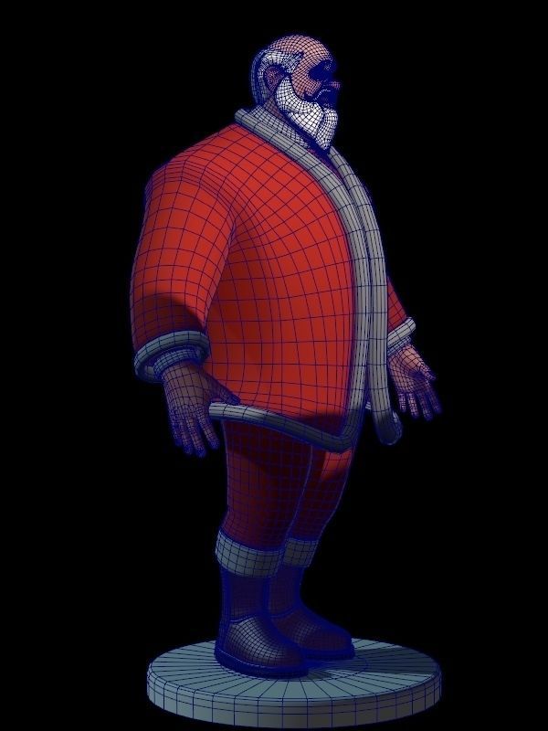 Santa Claus Big Hero with blendshapes 3D model_18