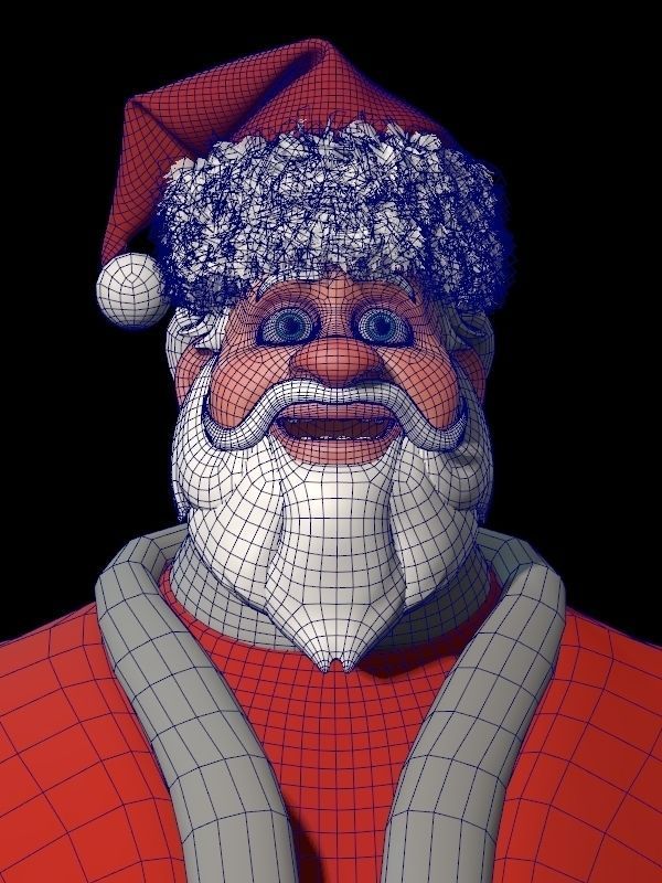 Santa Claus Big Hero with blendshapes 3D model_12