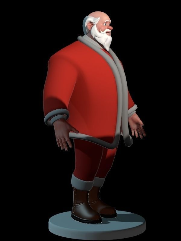 Santa Claus Big Hero with blendshapes 3D model_16