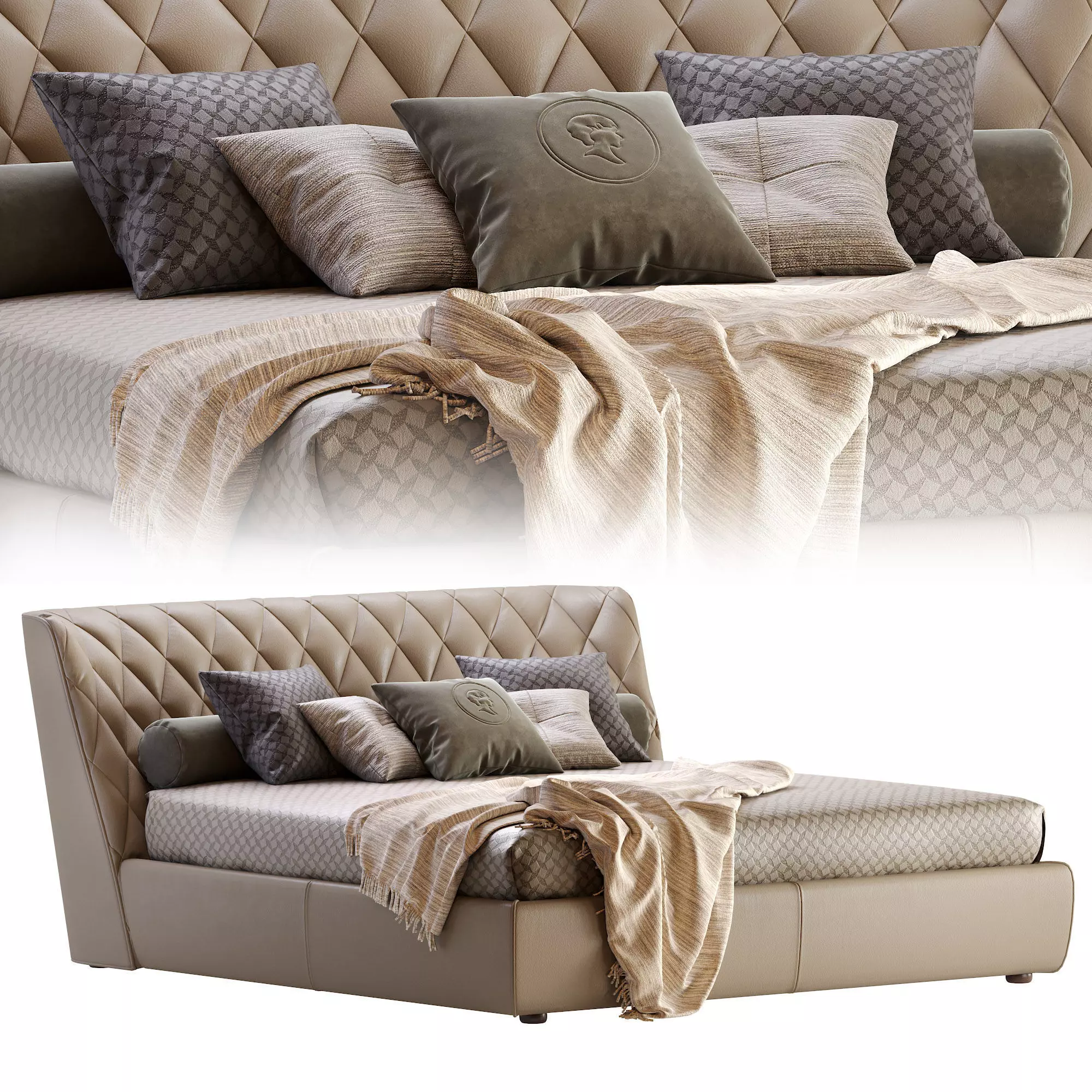 Alberta bed Grace 3D model