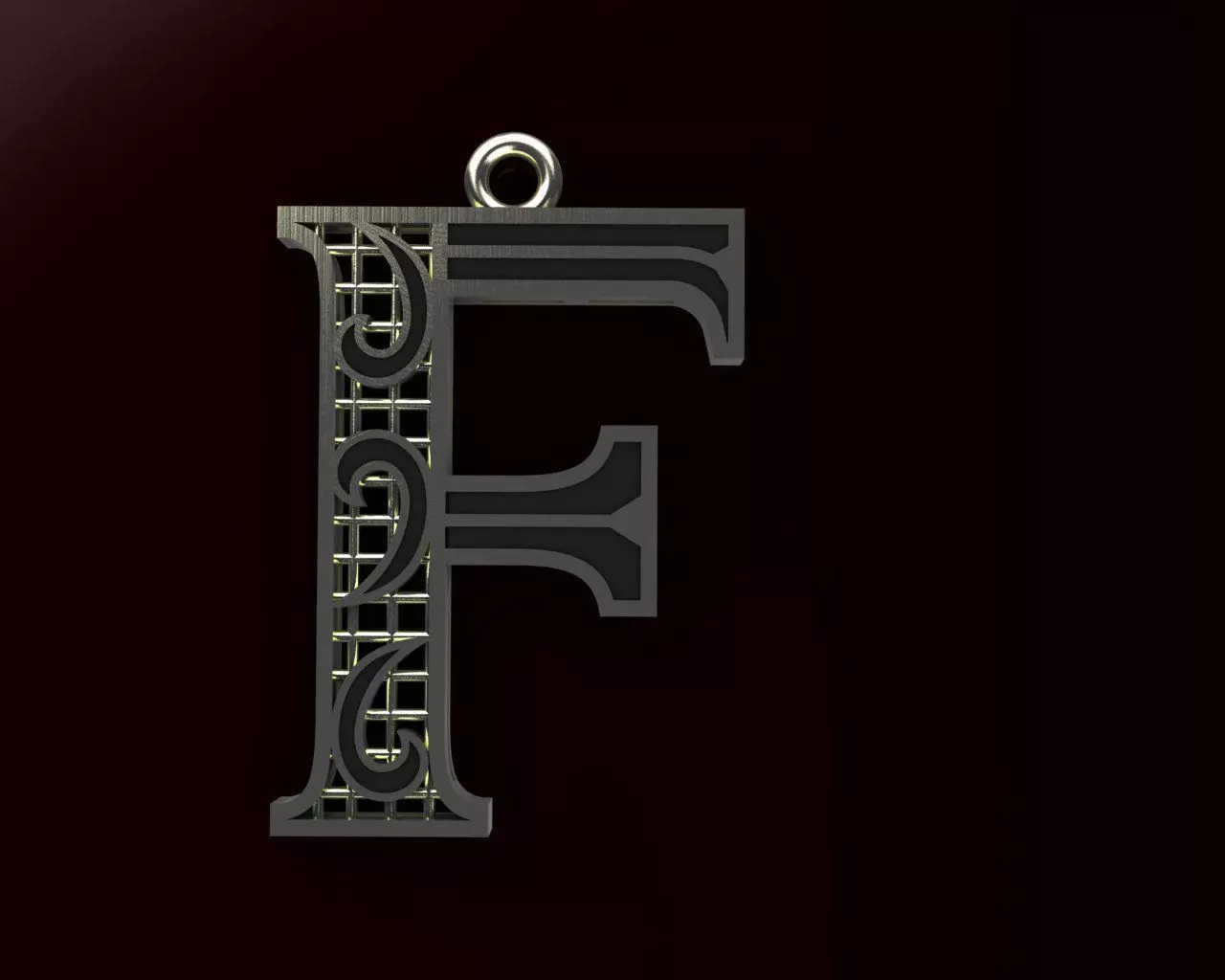 Alphabet Pendant 3D print model