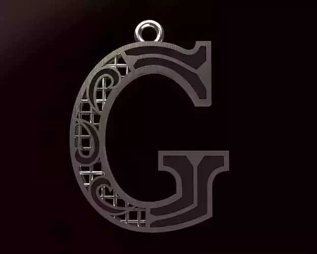    Alphabet Pendant 3D print model