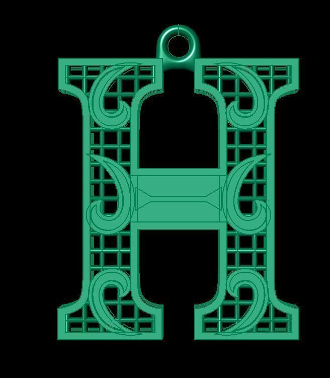 Alphabet Pendant 3D print model_1