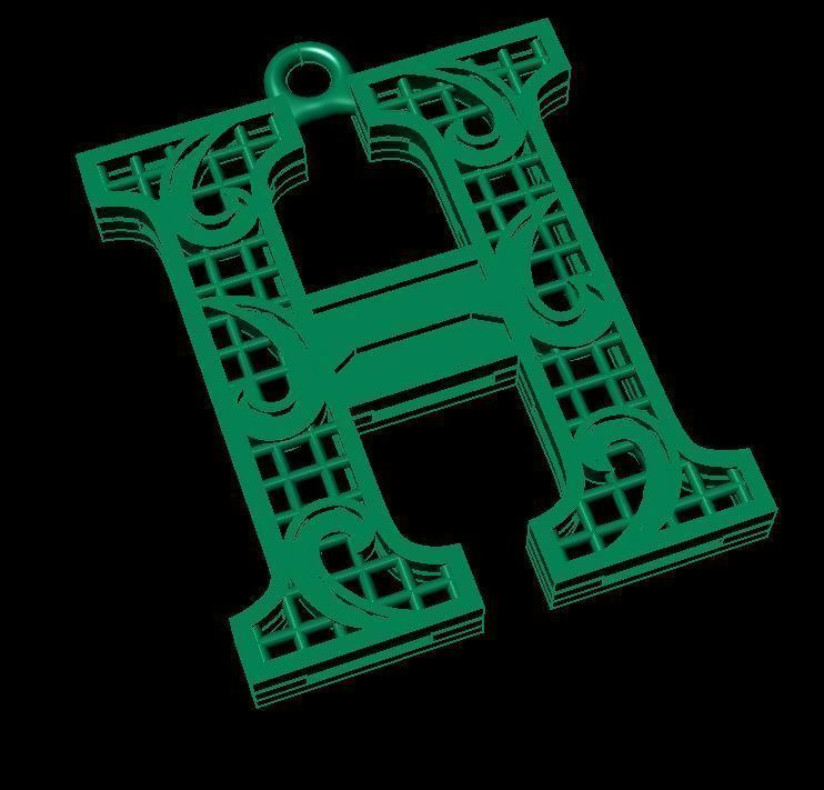 Alphabet Pendant 3D print model_2