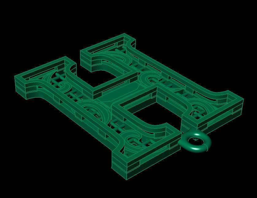 Alphabet Pendant 3D print model_4