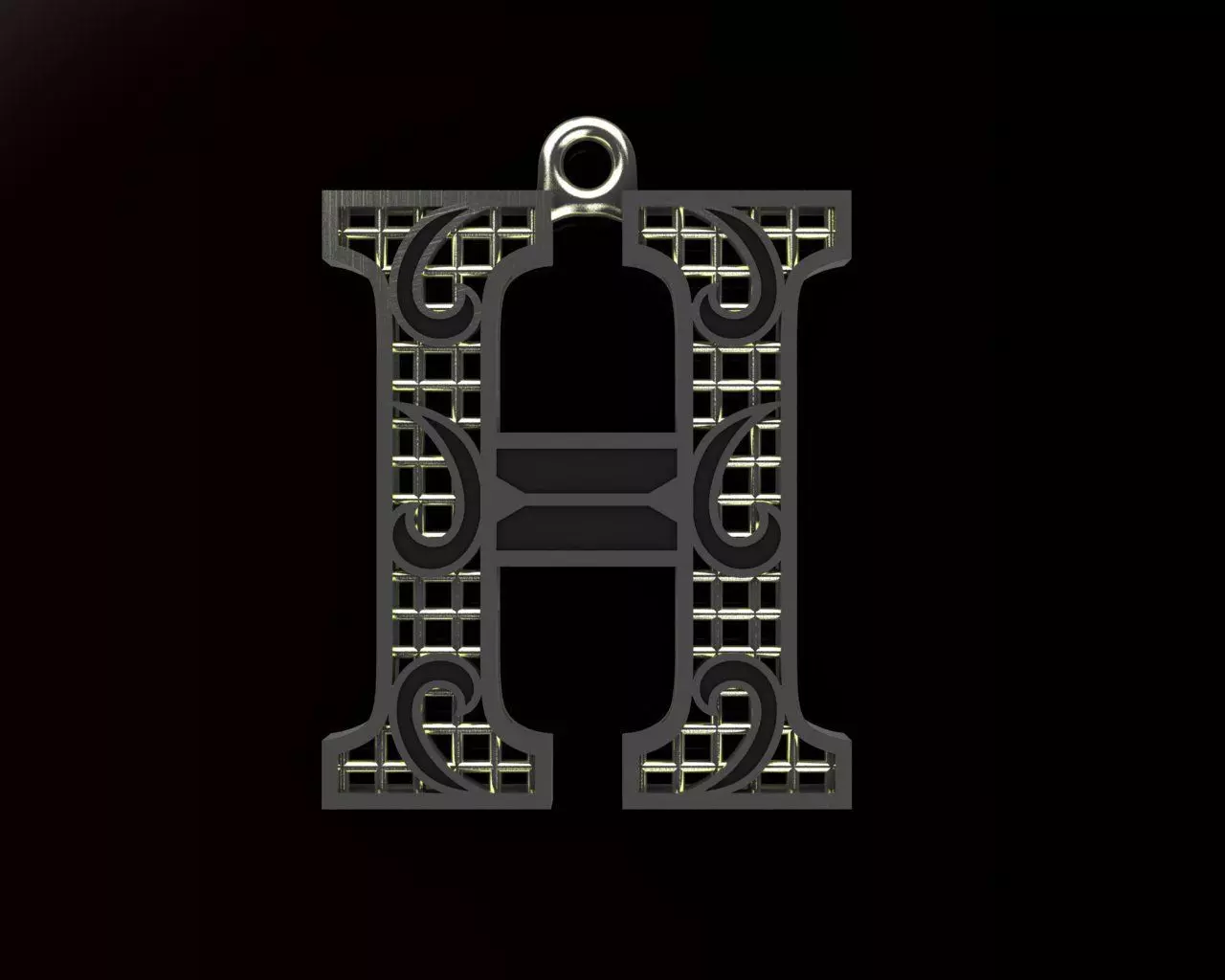 Alphabet Pendant 3D print model_0