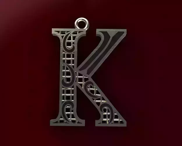 Alphabet Pendant 3D print model