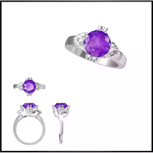 JCD Format Minimalist color stone rings wax files jewelry