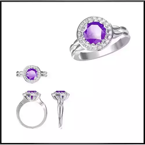 JCD Format Minimalist color stone rings metal file