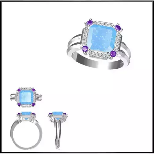 JCD Format Minimalist color stone rings jewelry cam