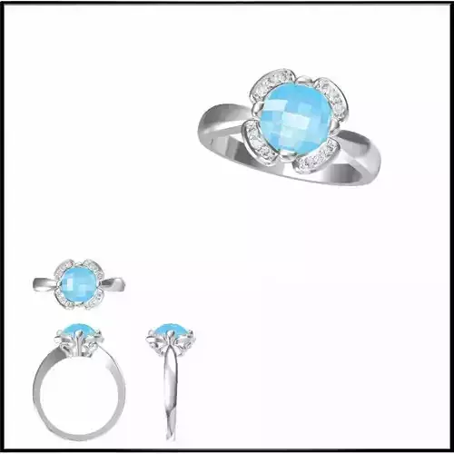 JCD Format Minimalist color stone rings jewelry cad institute