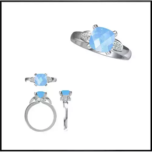 JCD Format Minimalist color stone rings jewelry cad cam masters