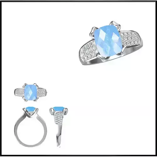 JCD Format Minimalist color stone rings jewellery cad design