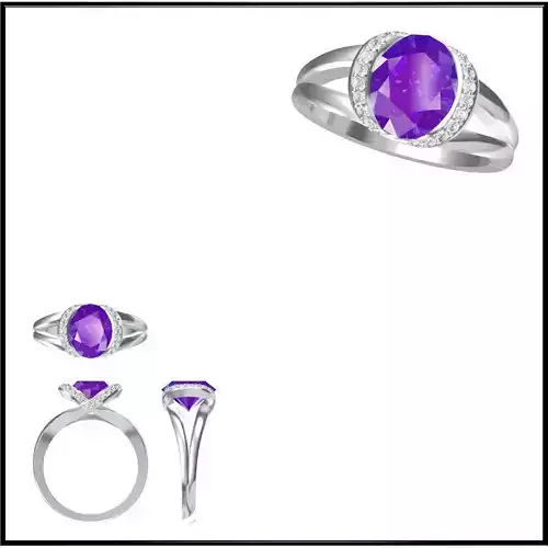 JCD Format Minimalist color stone rings jewellery design