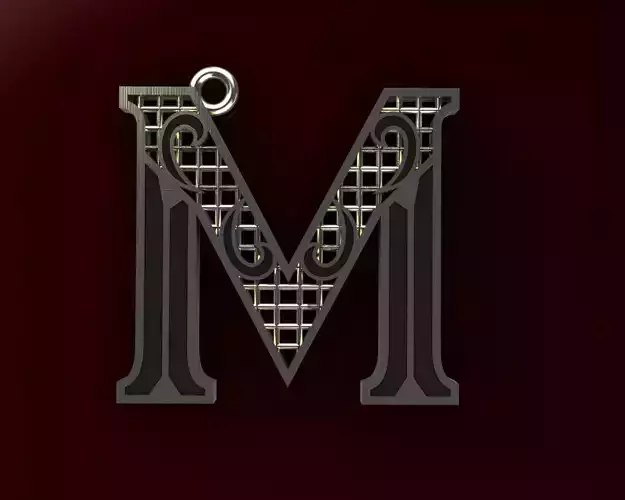 Alphabet Pendant 3D print model