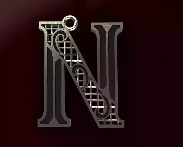 Alphabet Pendant 3D print model