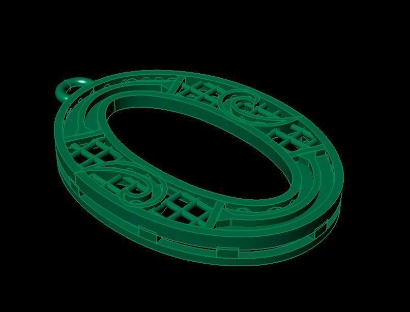 Alphabet Pendant 3D print model_3