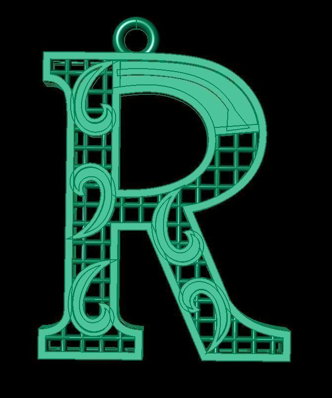 Alphabet Pendant 3D print model_2