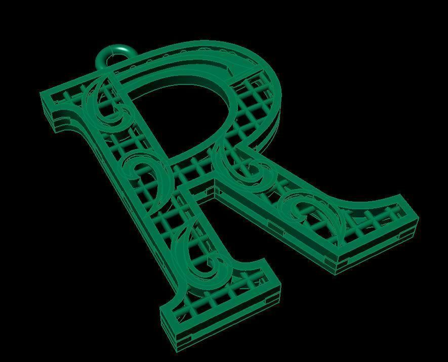 Alphabet Pendant 3D print model_1