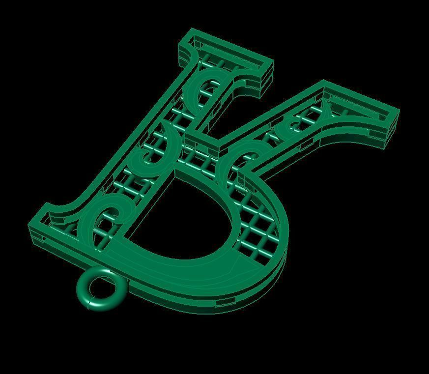 Alphabet Pendant 3D print model_5