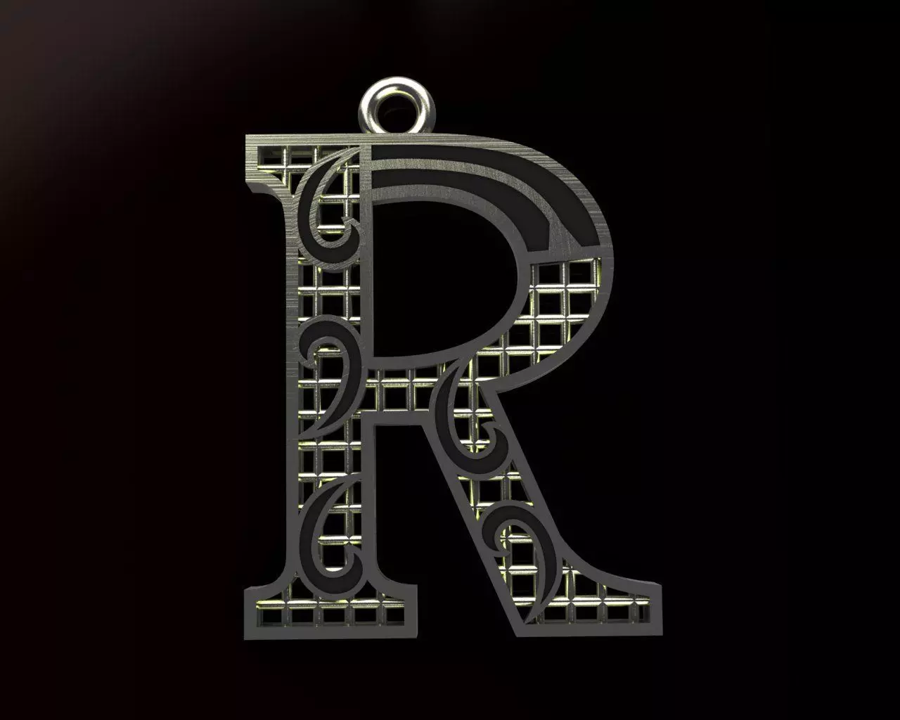 Alphabet Pendant 3D print model_0