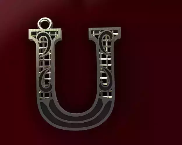 Alphabet Pendant 3D print model