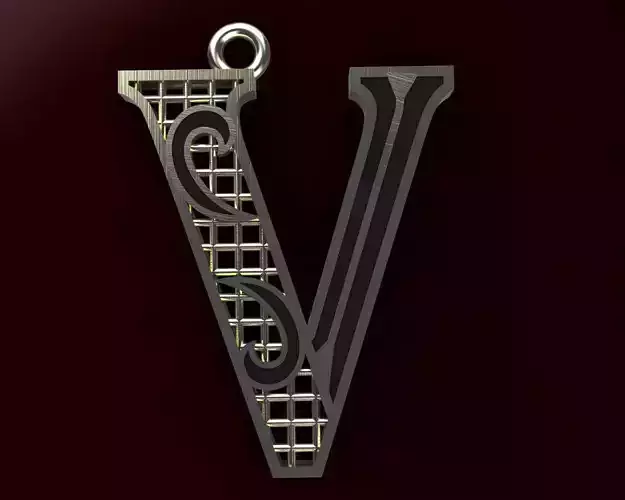 Alphabet Pendant 3D print model
