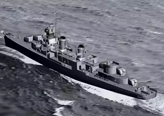 DD450 USS O Bannon - Fletcher class destroyer - WWII US Navy