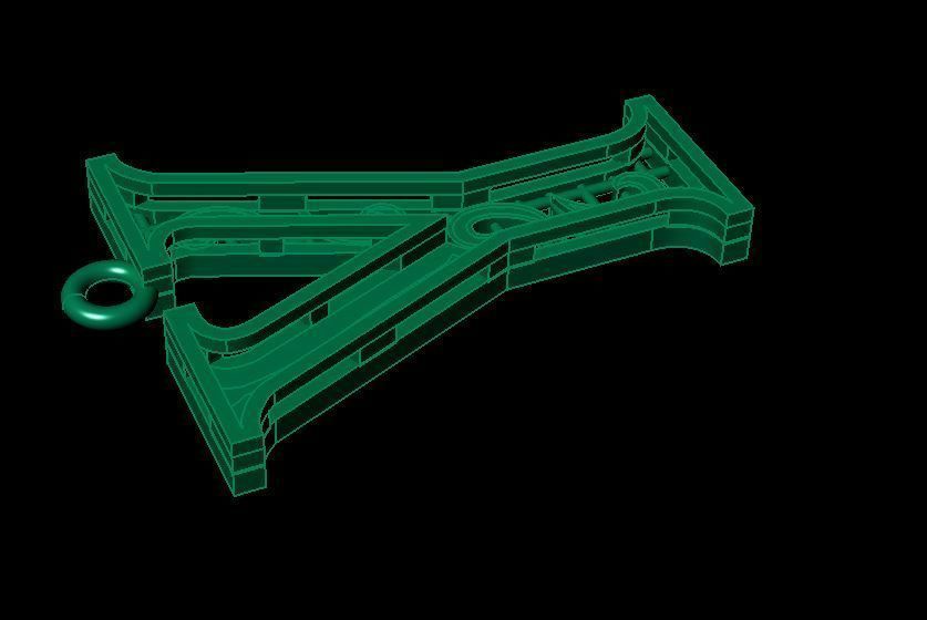 Alphabet Pendant 3D print model_5